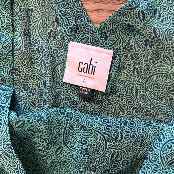 CAbi Sheer Green Bountiful Top - Picture 4 of 4